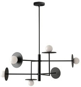 Toolight Toolight, stropné svietidlo 6xG9 APP1668-6CP, čierna matná, OSW-05708