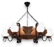 Brilagi - Luster na reťazi QUEEN 6xE14/40W/230V buk/orech