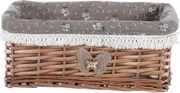Prútený košík Eman, hnedý malý%