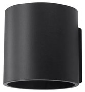 Čierne nástenné svietidlo Sollux Roda