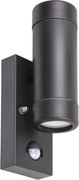 Rabalux 8835 - Vonkajšie nástenné svietidlo s pohybovým senzorom MEDINA 2xGU10/10W/230V