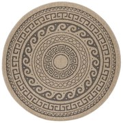 Čierno-béžový okrúhly vonkajší koberec ø 80 cm Comilla – Ayyildiz Carpets