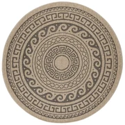 Čierno-béžový okrúhly vonkajší koberec ø 80 cm Comilla – Ayyildiz Carpets