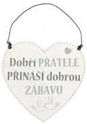 Nekupto Dřevěná cedule srdce Dobří přátelé