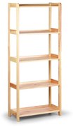 Drevený regál, 5 políc, 1660 x 680 x 335 mm