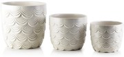 Súprava 3 kvetináčov Neva V biela