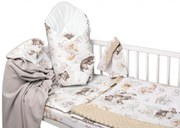 6-dielna výhod. sada s darčekom pre bábätko Baby Nellys, 120x90 Zvířátka na mráčku, bežová 120x90