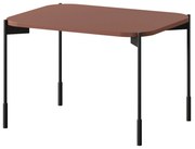 Konferenčný stolík Sonatia 60 cm obdĺžnikový na kovových nohách - bordový