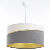 Luster na lanku SWING 1xE27/60W/230V šedá/biela/zlatá