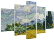 Obraz - Vincent van Gogh, Wheat Field with Cypresses, reprodukcia (150x105 cm)