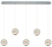LED luster na lanku CREMONA 5xLED/5W/230V 3000K matný chróm