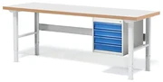 Dielenský stôl SOLID, 4 zásuvky, nosnosť 750 kg, 2000x800 mm, laminát
