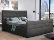Posteľ boxspring Bonny 180x200 cm, antracitová vintage látka%