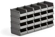 Plastové boxy AJ 9000, séria-75, 170x105x75 mm, 20 ks, grey