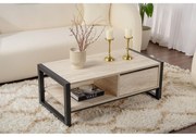 Konferenčný stôl Haldizen - Black, Travertine