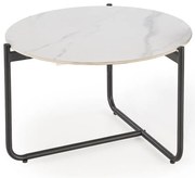 Konferenčný stolík Acuna biela mramor/čierna