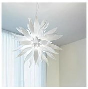 Ideal Lux - LED Luster na lanku LEAVES 12xG9/3W/230V pr. 80 cm biela