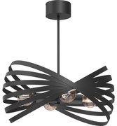 Luster na tyči SPARKLE 4xE27/15W/230V čierna