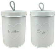 Sada 2ks kovová nádoba na kávu a cukor Molly, 1,4 l