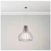 Eglo 96211 - Závesný luster TINDORI na lanku 1xE27/60W/230V pr. 50 cm biela