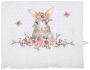 Guest Towel 40x66 Cm White Pink Cotton Rabbit - Collections