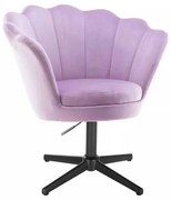 LuxuryForm DESIGN Kreslo FREY VELUR na čiernom kríži - levanduľa