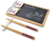 Servírovací sada na sushi SUSHIBO RED pro dvě osoby