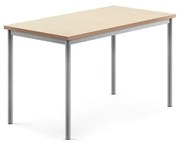 Stôl SONITUS, 1200x700x720 mm, linoleum - béžová, strieborná