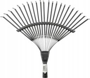 CROWNMAN KOVOVÉ vejárové hrable na lístie a trávu, 51 cm, 22 zubov