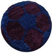Kusový koberec Fun 6001 navy, 100x100 (priemer) kruh, modrá, detská izba, Ayyildiz