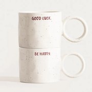 Sada dvoch hrnčekov POSI s nápismi 750809 300 ml (2 ks)