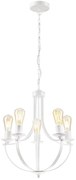 Luster na reťazi GINA 5xE27/60W/230V biela