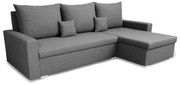 Rohová sedacia súprava s funkciou spania MONDI Sivá