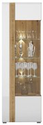 Vitrína Adagio 02P dub castello/biely lesk
