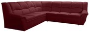 Kožená rohová sedacia súprava Dubaj LUX XXL, vínová (K-56)