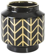 KERAMICKÁ VÁZA EMERA1 (02) (FI) 15X16 CM ČIERNA