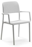 BORA ARMCHAIR záhradná stolička s podrúčkami bianco