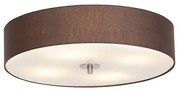 Rustikálne stropné svietidlo hnedé 50 cm - Drum
