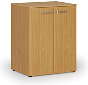 Kancelárska skriňa s dverami PRIMO WOOD, 2 police, 800 x 640 x 1027 mm, buk