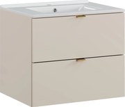Comad Kúpeľňová skrinka s keramickým umývadlom Dalia Cashmere 60 cm - kašmír