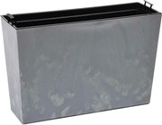 PLASTOVÝ KVETINÁČ BLOOM 36X56 CM IMITÁCIA BETÓNU SIVÁ