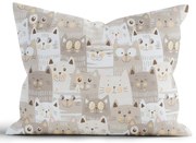 Bavlnená obliečka na vankúš Renforcé 70 × 90 cm - Mačacia invázia