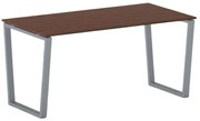 Kancelársky stôl PRIMO IMPRESS, 160x80 cm, sivostrieborná podnož, čerešňa