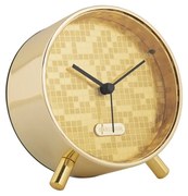 Karlsson 6004GD dizajnový budík zlatá, pr. 11 cm