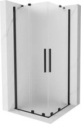 Mexen Velar Duo sprchovací kút posuvný 100 x 100 cm, mráz, čierna - 871-100-100-32-70