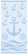 Svetlomodrá froté bavlnená plážová osuška 70x140 cm Anchor – B.E.S.