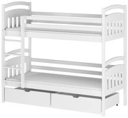 Detská posteľ 90 x 200 cm Galvin (s roštom a úl. priestorom) (biela). Akcia -21%. Vlastná spoľahlivá doprava až k Vám domov. 1013523
