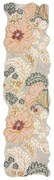Svetloružový ručne tkaný vlnený behúň 60x230 cm Daphne Shaped Floral – Flair Rugs