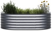 Blumfeldt High Grow Extended, vzvýšený záhon, 150x43x60 cm, z vlnitého oceľového plechu, jednoduchá montáž, odolný voči hrdzi a mrazu