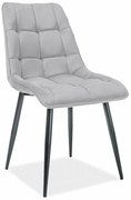Čalouněná jídelní židle Chic Matt Velvet šedá